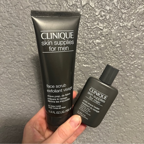 Clinique men face scrub and post shave healer grooming set - Picture 1 of 5